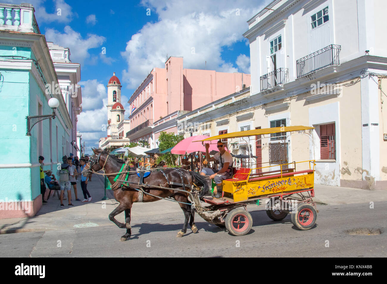 Kutschfahrten Taxi in Cienfuegos, Kuba Stockfoto