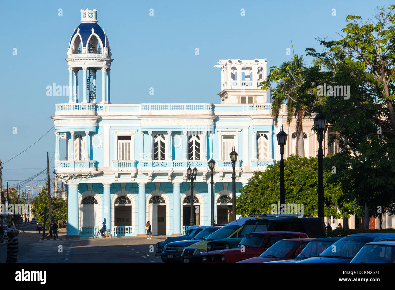 Casa de Cultura im Palacio Ferrer, Plaza Jose Marti, Cienfuegos, Kuba Stockfoto