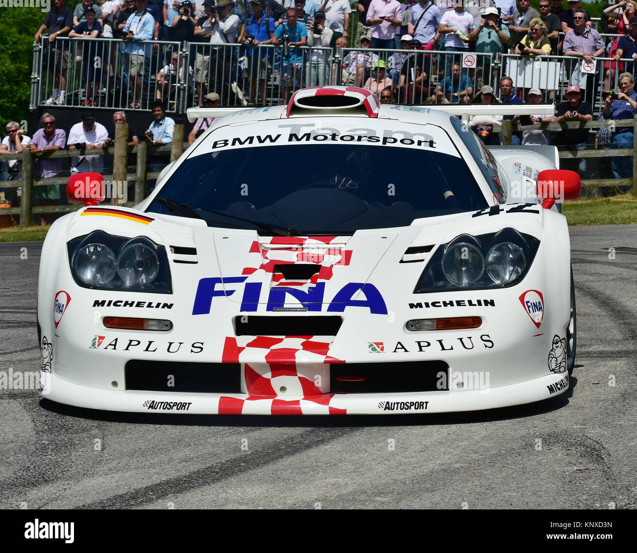 David Clark, McLaren F1 GTR, Goodwood FoS 2015, 2015, Classic, David Clark, Unterhaltung, furchtlos, Festival der Geschwindigkeit, Flach heraus, FoS, Goodwood, Goodw Stockfoto