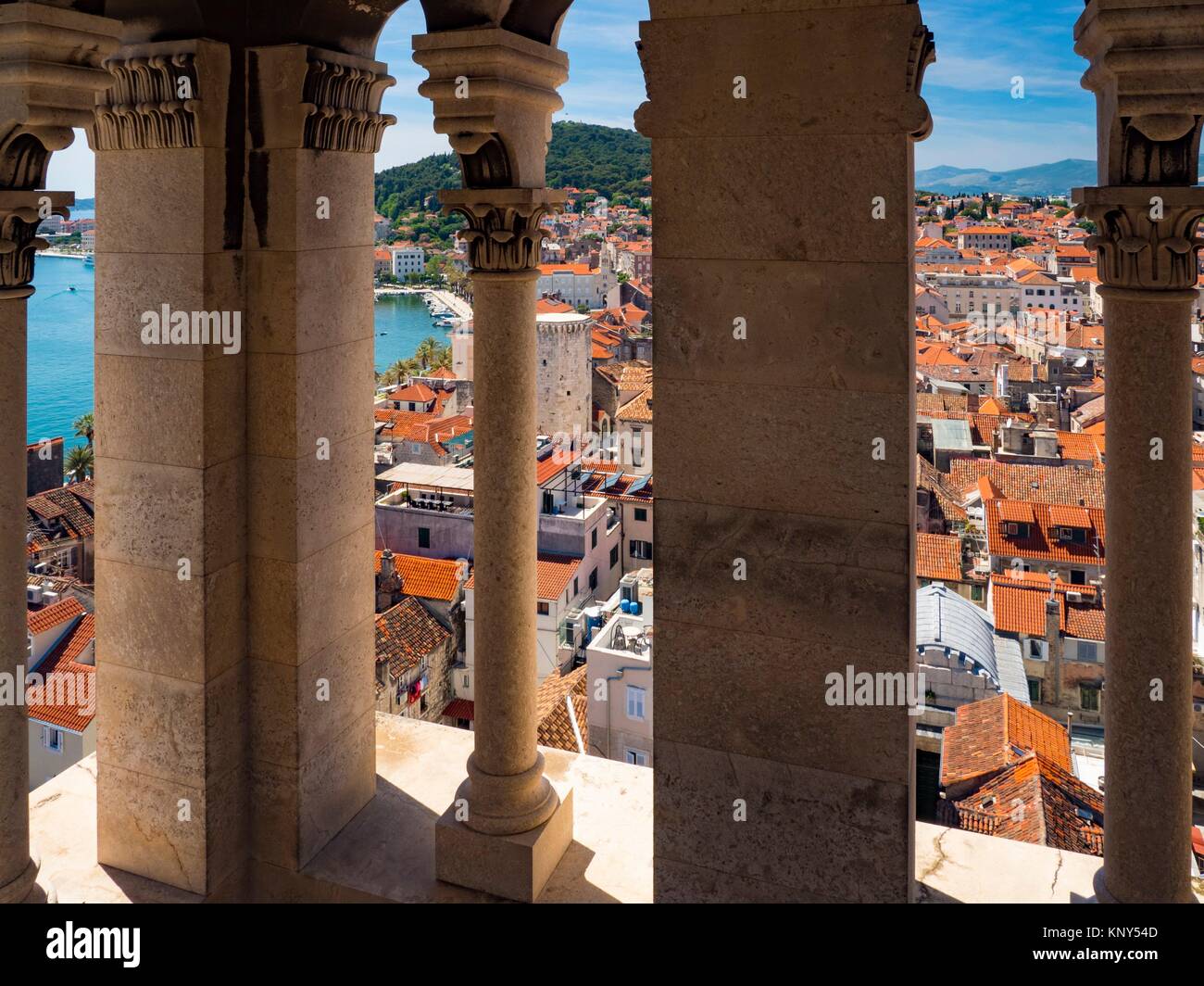 Split Kroatien Glockenturm sehen. Stockfoto