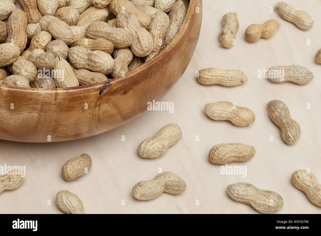 Schüssel Erdnüsse Nahaufnahme Stockfoto