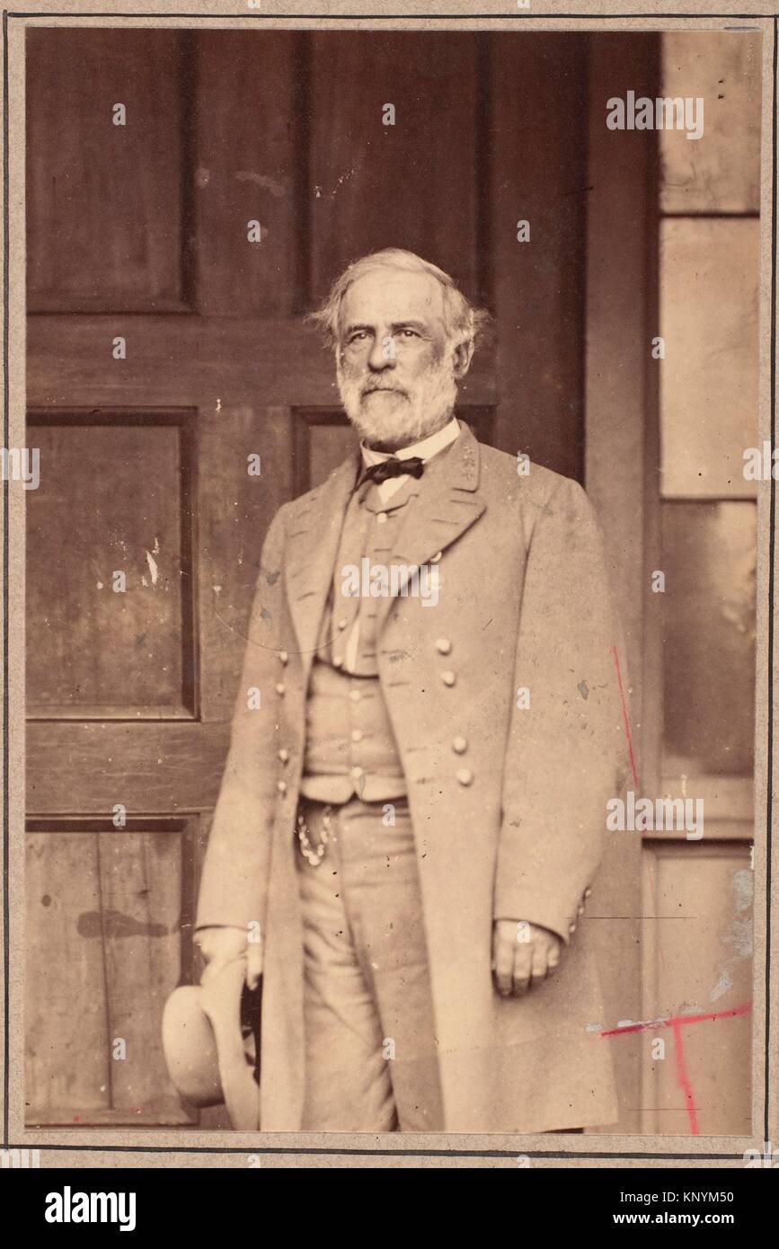 General Robert E. Lee. Artist: Mathew B. Brady (American, geboren in Irland, 1823?-1896 New York); Datum: 1865; Medium: Eiweiß silber Drucken aus Glas Stockfoto