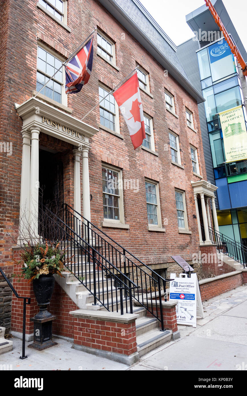 Toronto's erster Post, eine 1834 Post in der Innenstadt von Toronto, zuvor eine Abteilung der britischen Royal Mail in Kanada. Stockfoto
