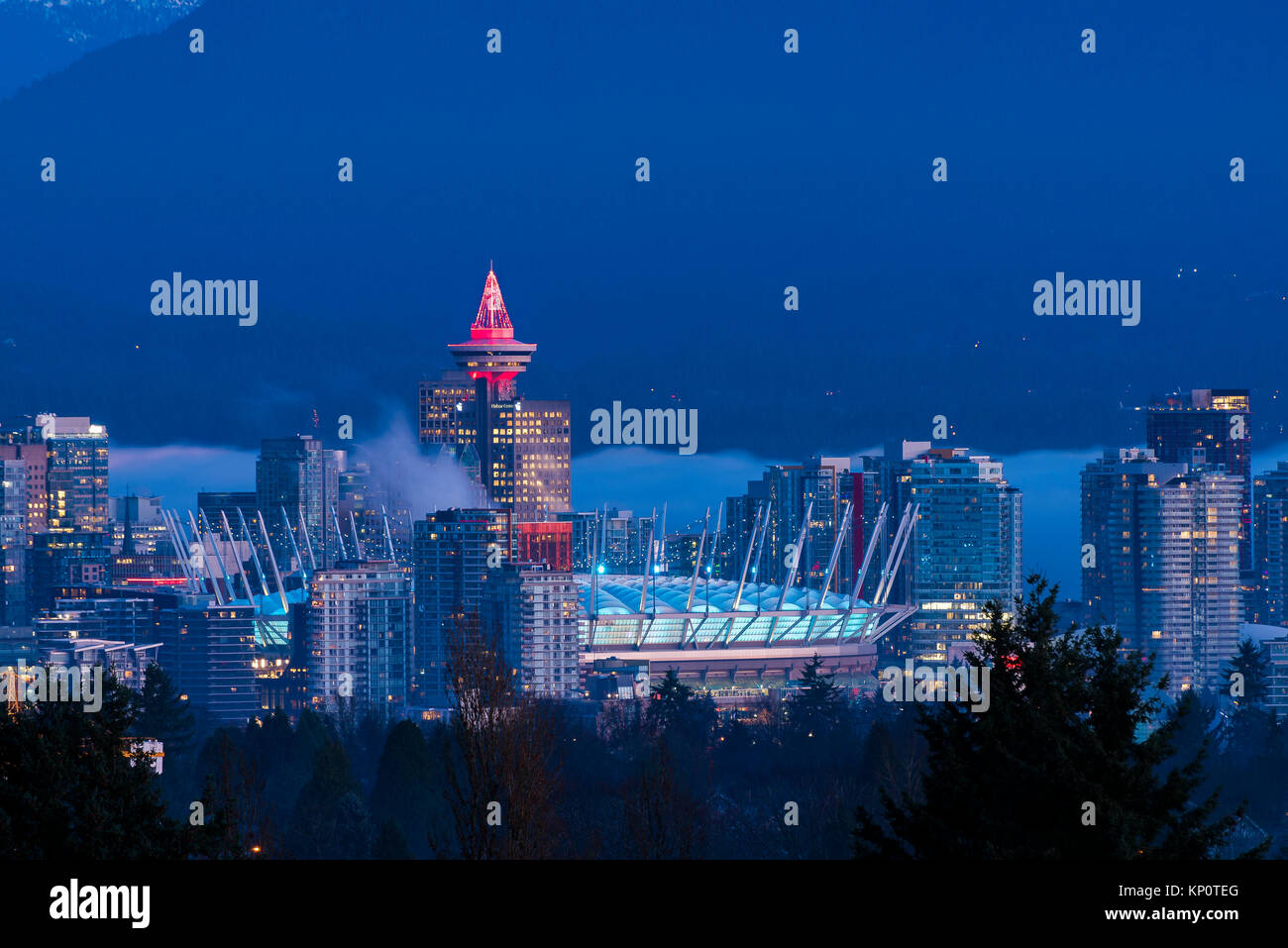 Vancouver City Skyline, Vancouver, British Columbia, Kanada Stockfoto