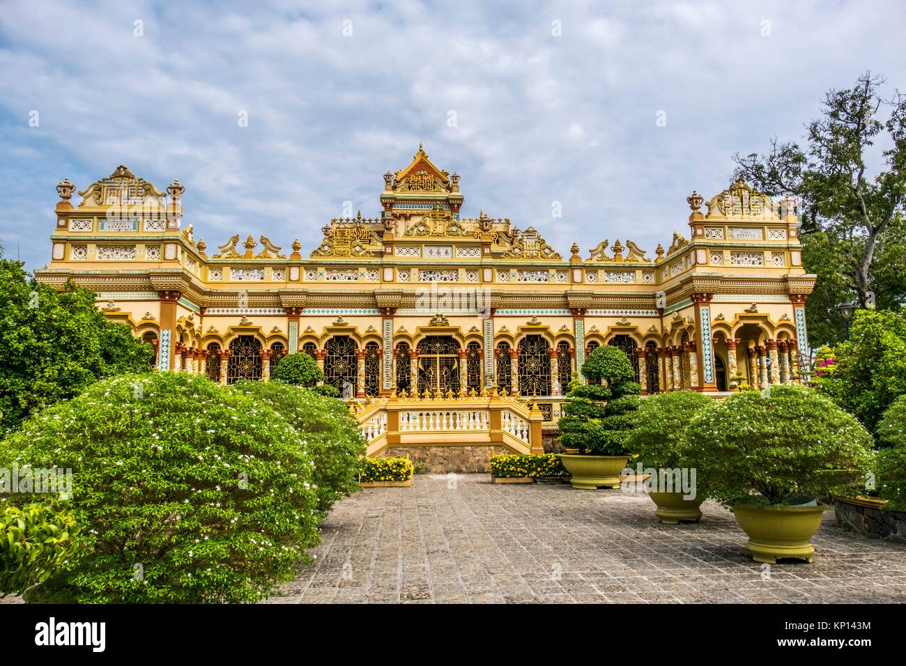 My Tho, Vietnam Mekong Delta Flussgebiet. Vinh Trang Pagode Komplex. Stockfoto