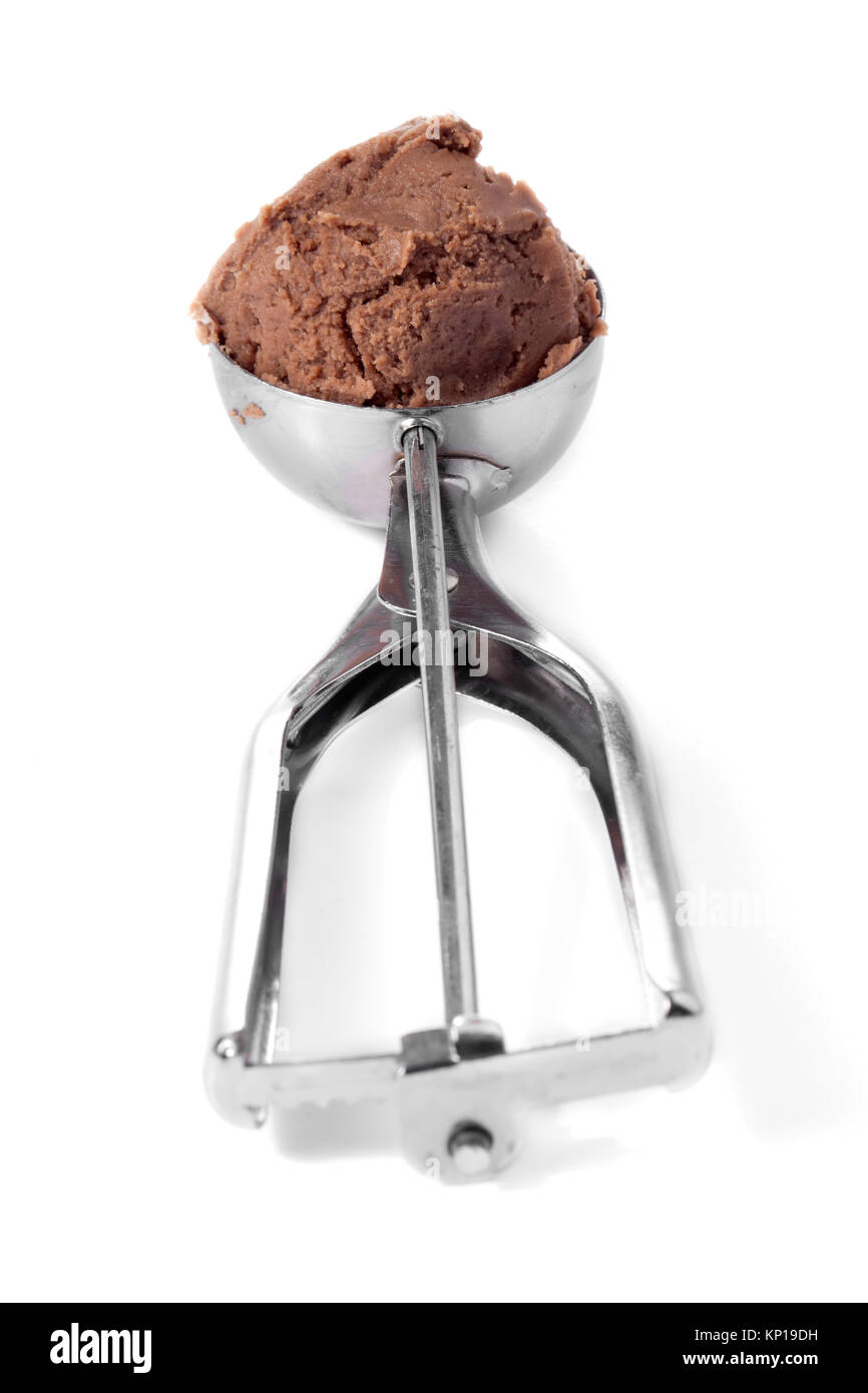Schaufel von Schokolade Geschmack Eis Stockfoto