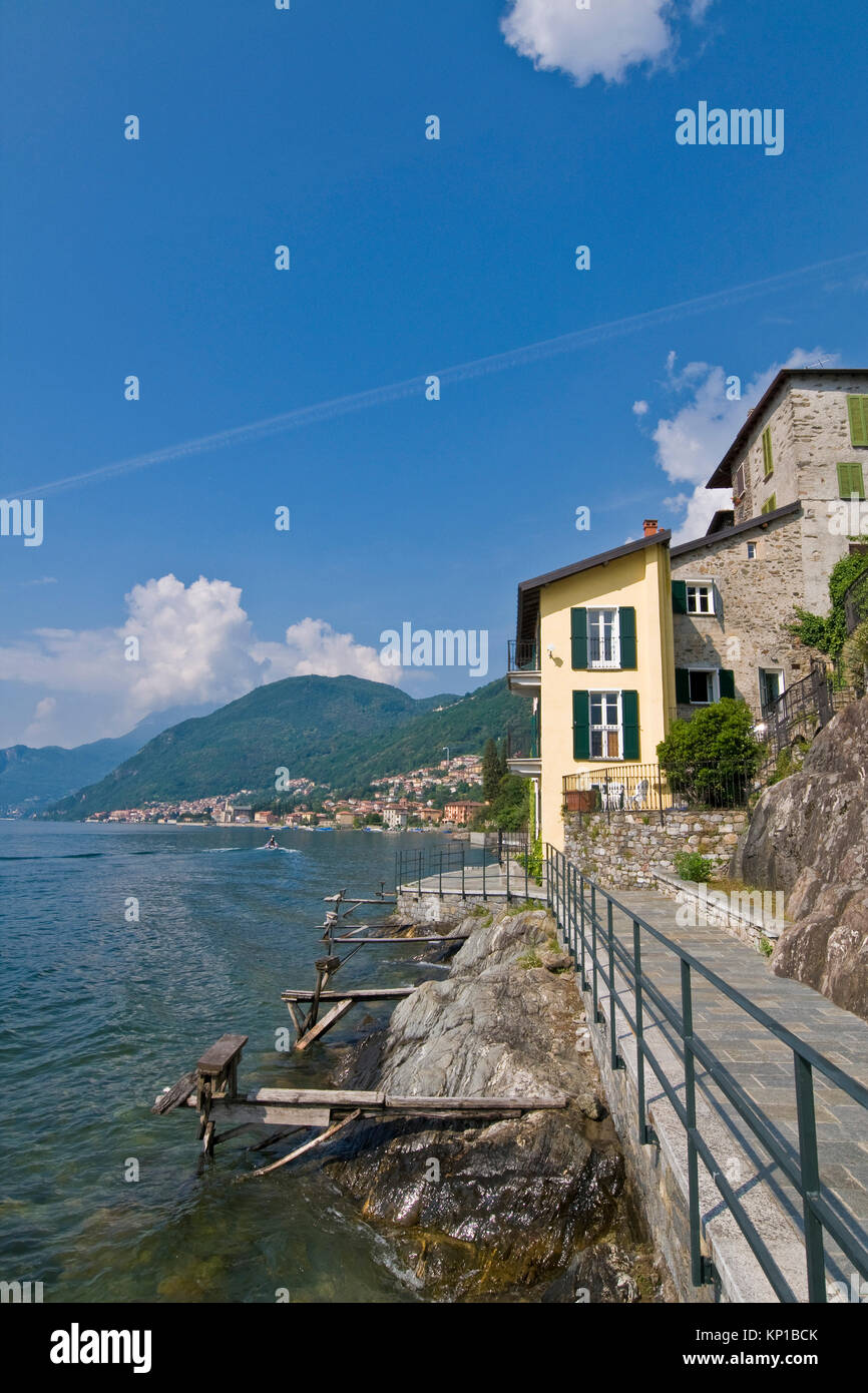 Standort für Fischer, Rezzonico, Comer See, Italien Stockfoto