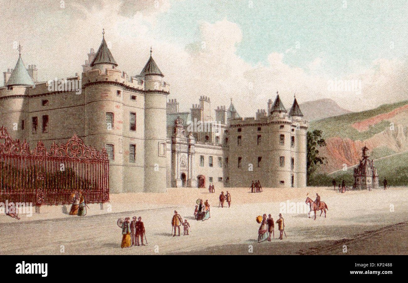 Holyrood Palace, Edinburgh, viktorianischen Abbildung Stockfoto