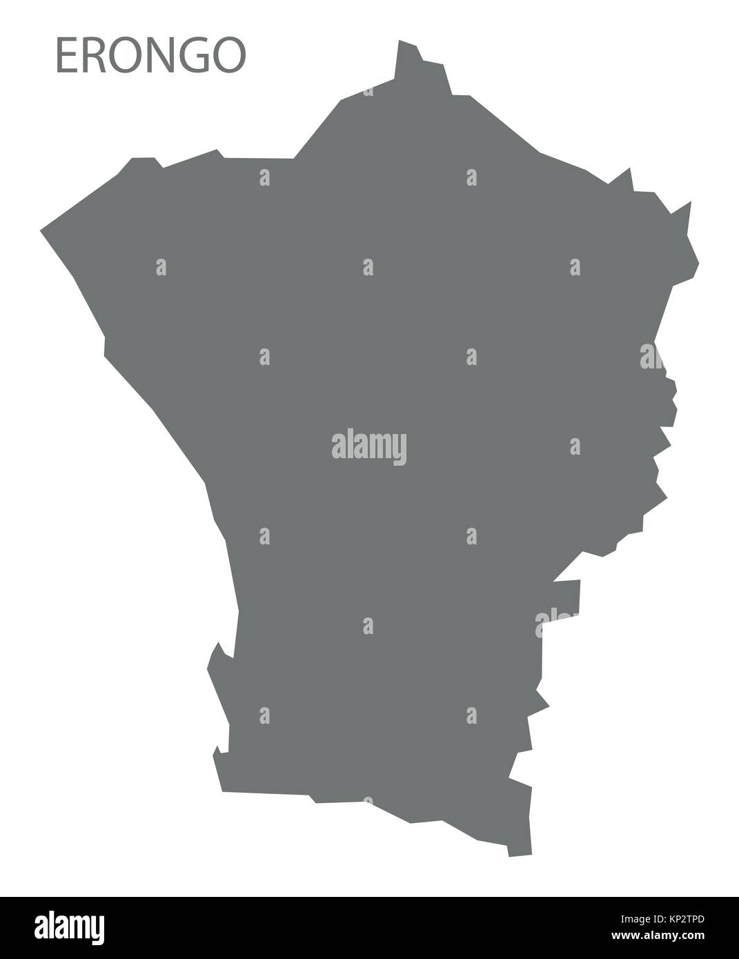 Erongo Karte von Namibia Grau Abbildung silhouette Form Stock Vektor