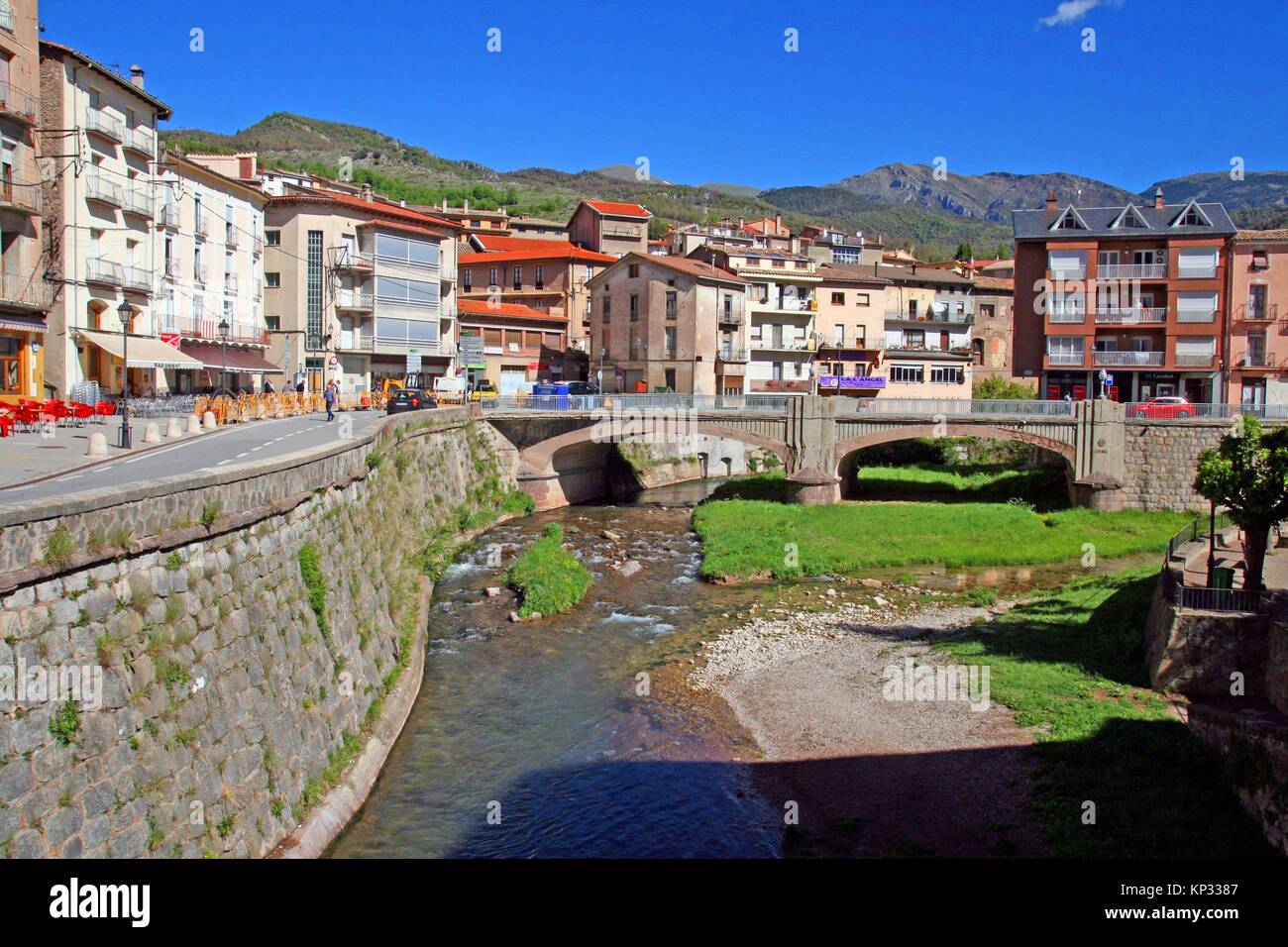 Llobregat Fluß, La Pobla de Lillet, Katalonien, Spanien Stockfoto