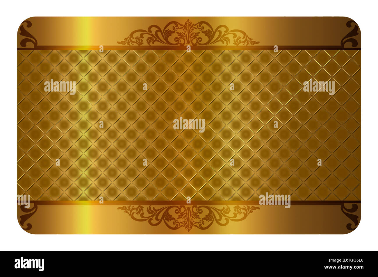 Gold Business oder Geschenk Kartenvorlage für das Design. Stockfoto