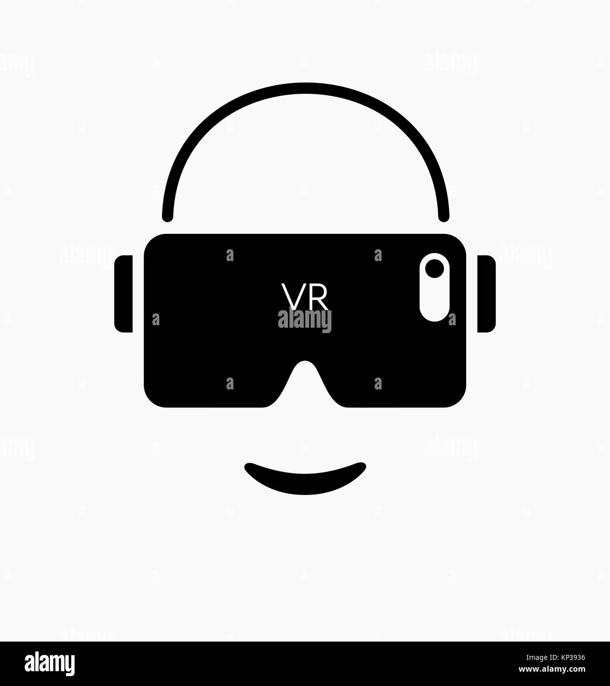 VR-Brillen/Headset für Smartphone Vector Illustration. Stock Vektor