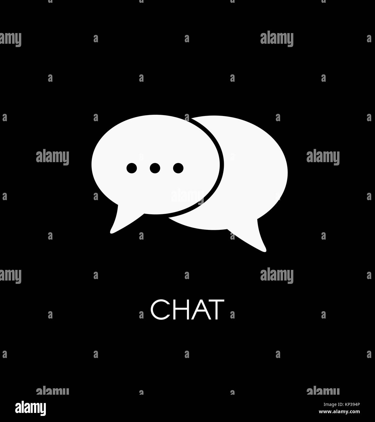 Chat und Symbol Messaging Flat Vector Illustration. Stock Vektor