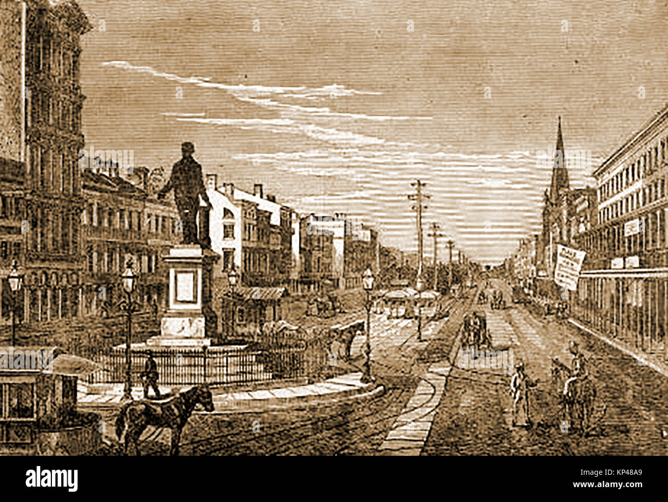 New Orleans (La Nouvelle-Orléans) Louisiana, 1885 - Canal Street Stockfoto