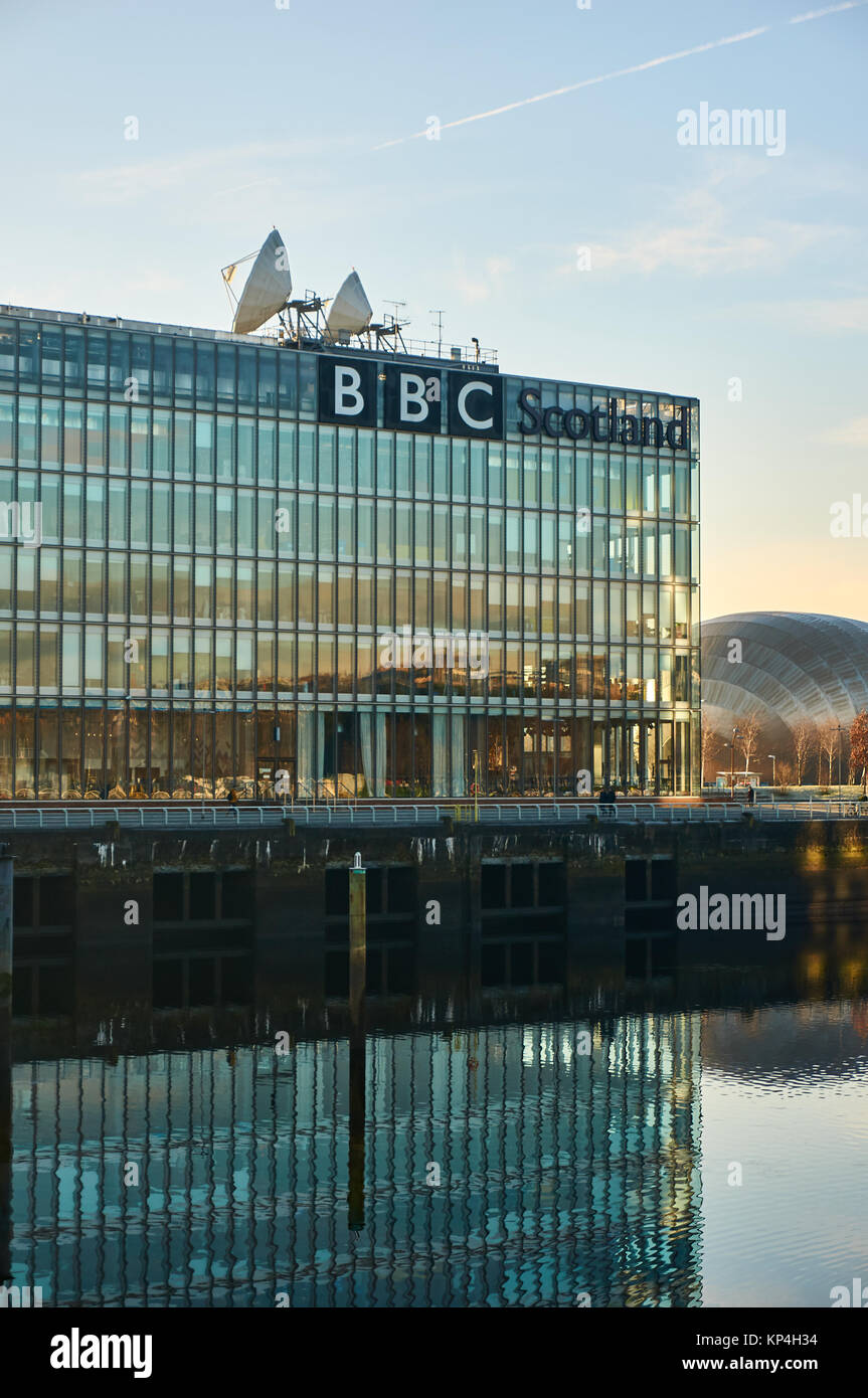 British Broadcasting Corporation (BBC) Sitz in Glasgow, Schottland. Stockfoto