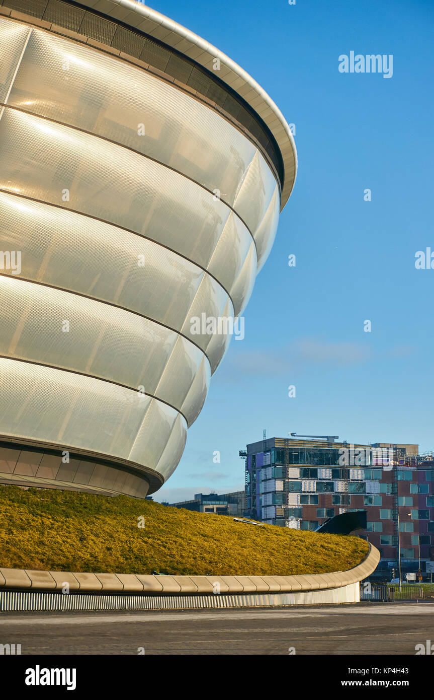 SSE Hydro Arena in Glasgow ist die acht größten Schauplatz in der Welt und hält Musik-, Unterhaltungs- und Sportveranstaltungen. Stockfoto
