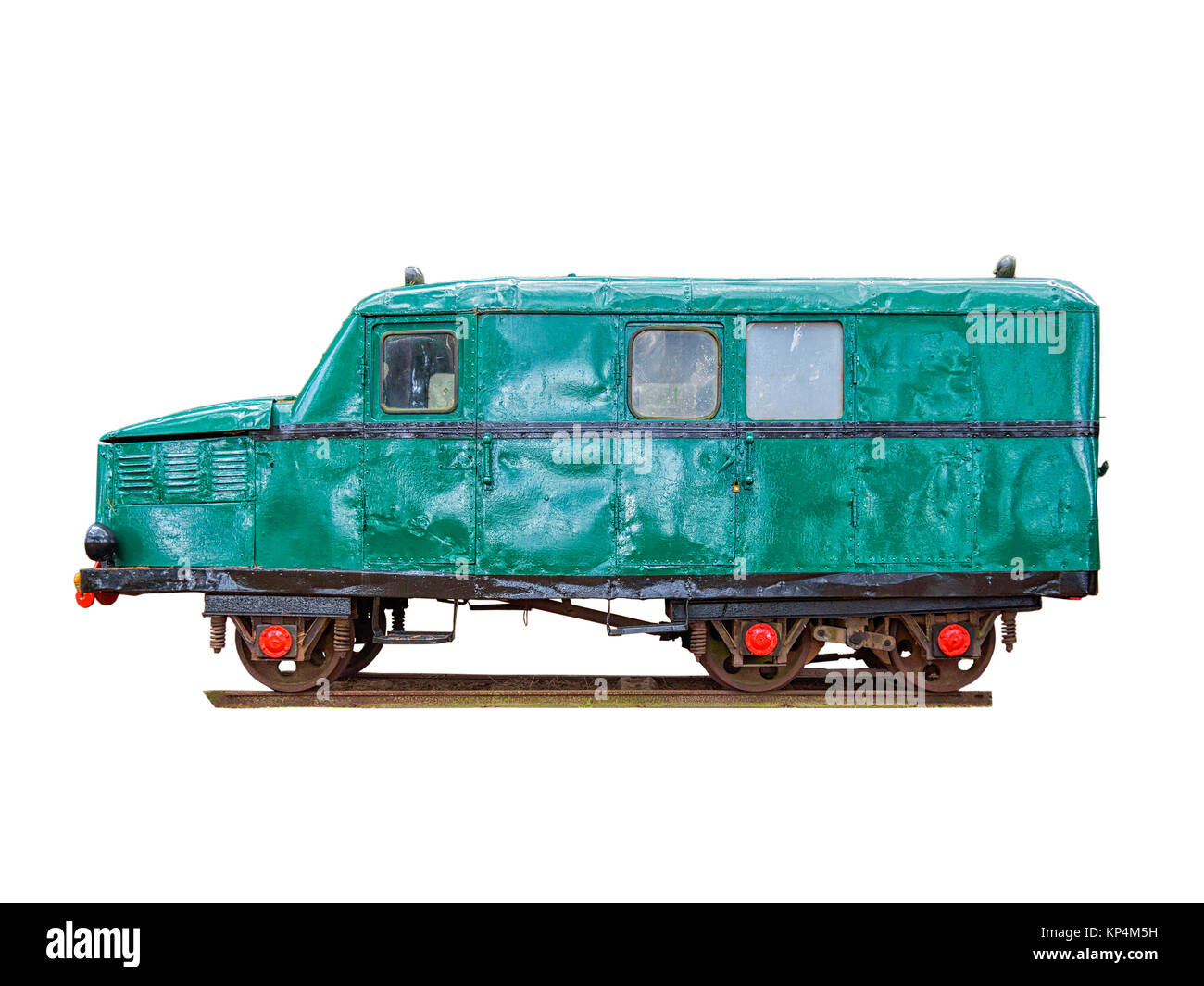 Alte sowjetische Militär speeder. Speeder ist das Railway Motor Car, Draisine. Stockfoto
