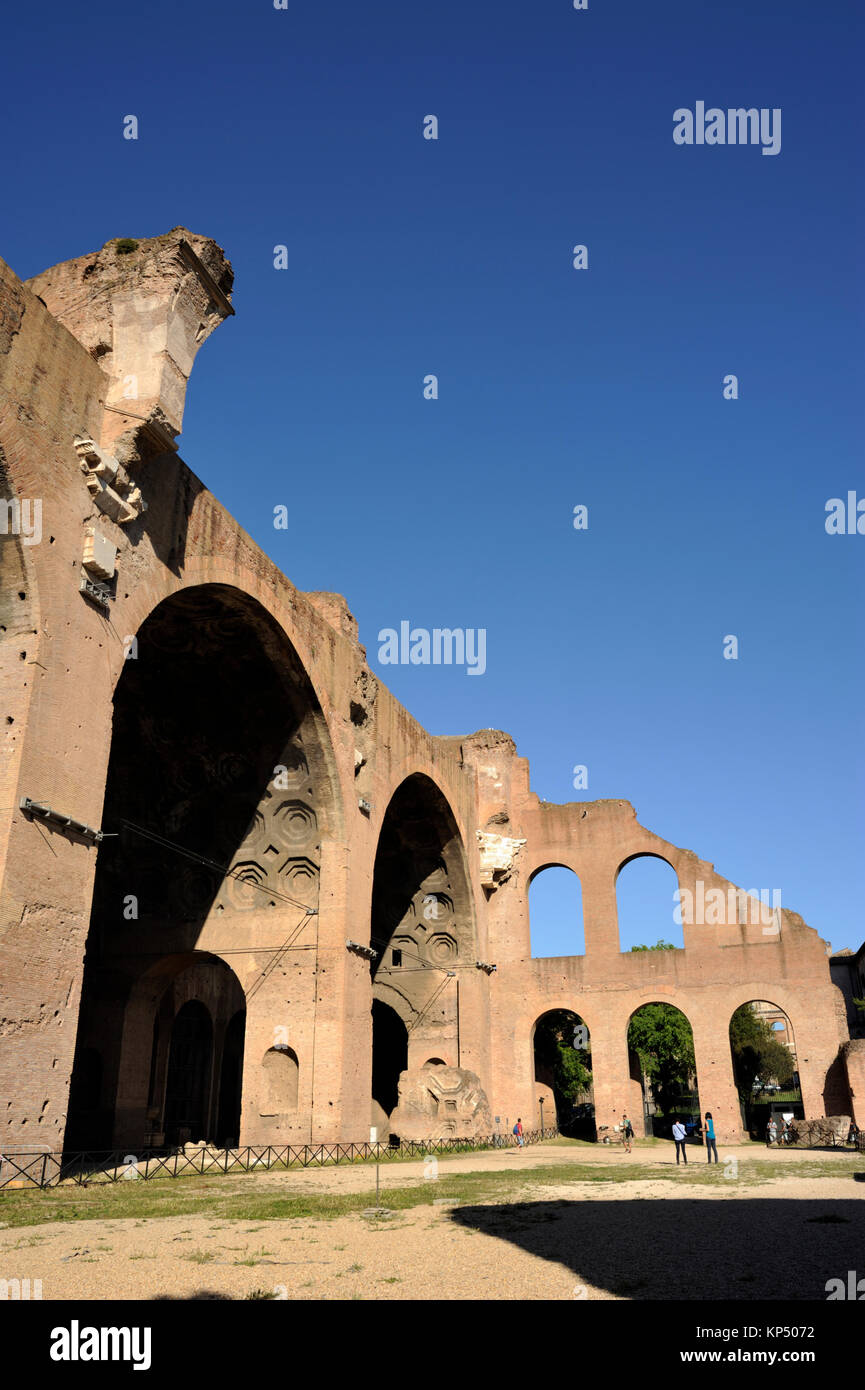 Italien, Rom, Forum Romanum, Basilica di Massenzio, Basilica di Maxentius Stockfoto