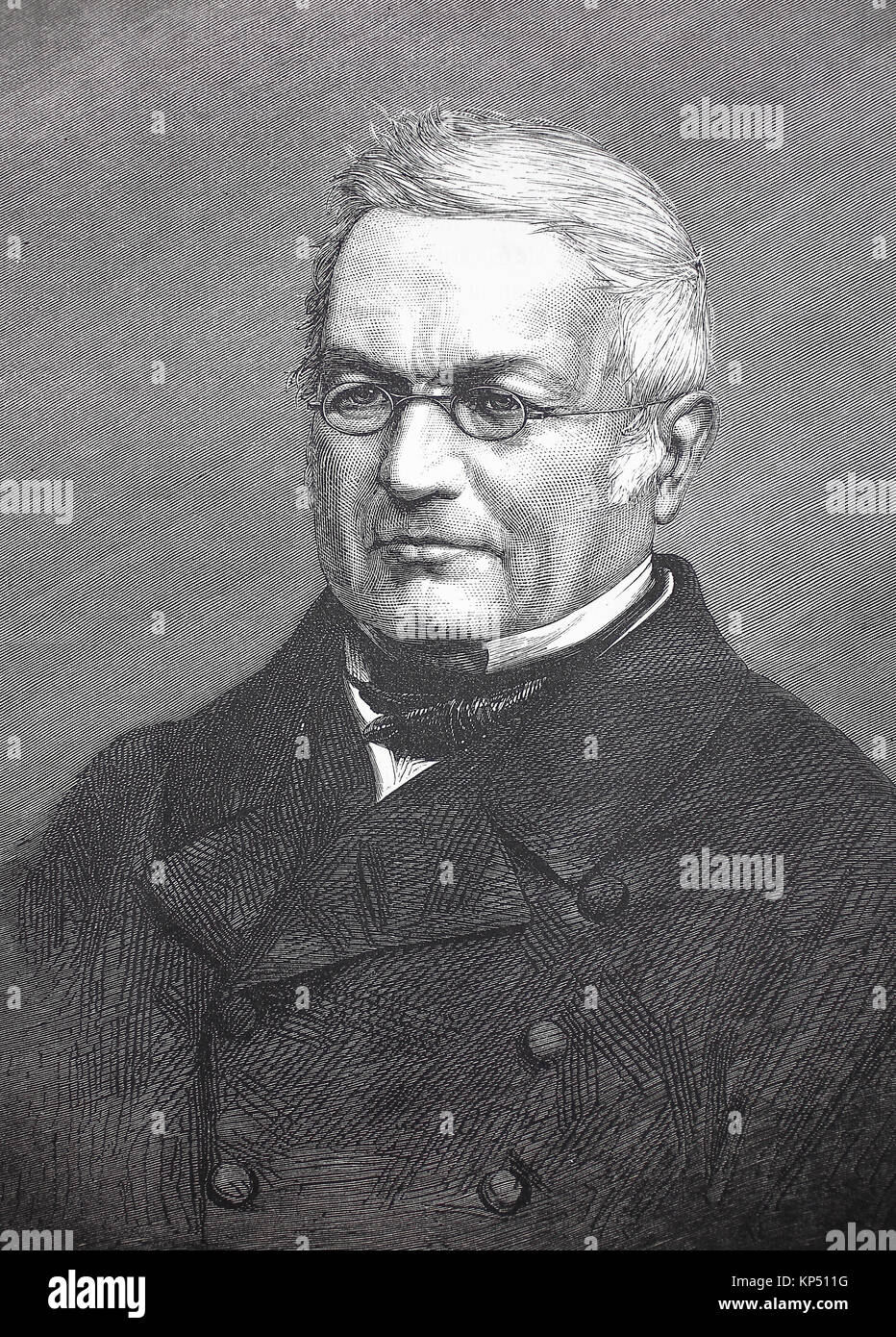 Marie Joseph Louis Adolphe Thiers, 15. April 1797 - 3. September 1877, war ein französischer Staatsmann und Historiker, der Chef der Exekutive in Frankreich, Deutsch-französische Krieg 1870/71, der Zeit des Deutsch-Französischen Krieges oder der deutsch-französische Krieg, Deutsch-Franzoesischer Krieg, 1870-1871, digitale Verbesserte Reproduktion eines original Holzschnitt von 1871 Stockfoto