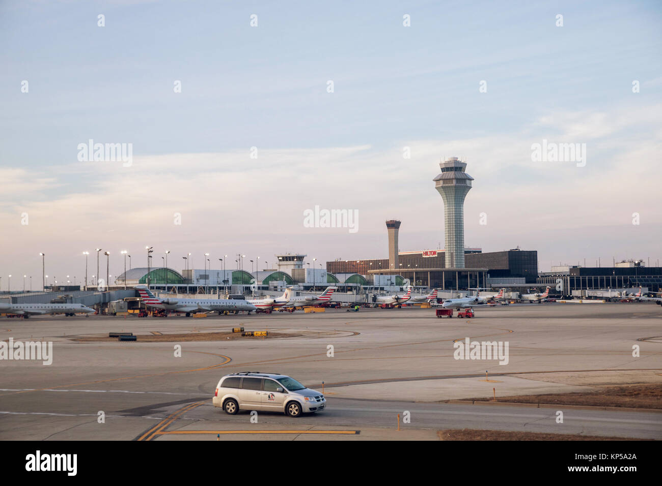 CHICAGO, USA - 10. FEBRUAR 2017: Flughafen O'Hare in Chicago. USA Stockfoto