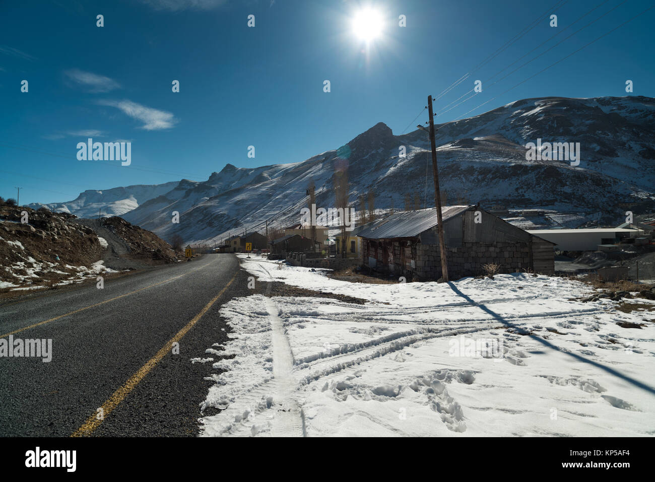 Anatolia Highway, asphaltierte Straßen Stockfoto