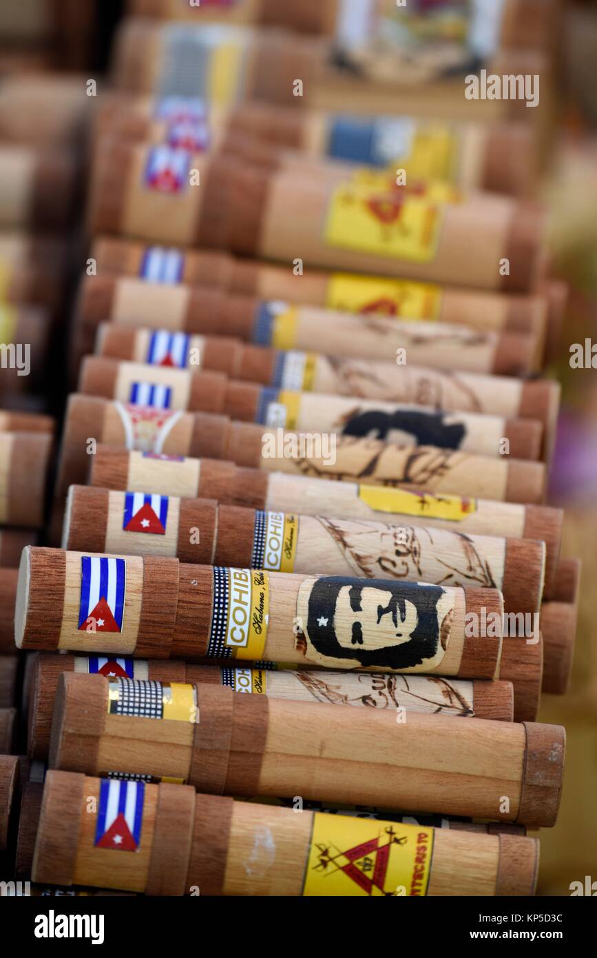 Kubanische Zigarren in eine Zigarre shop, Havanna, Kuba. Stockfoto