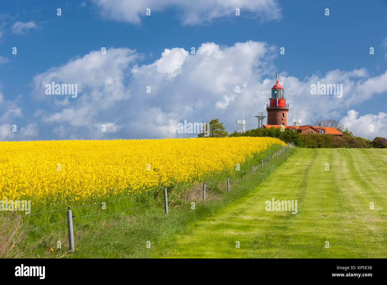 Leuchtturm buk bei Kühlungsborn an der Ostsee Stockfoto