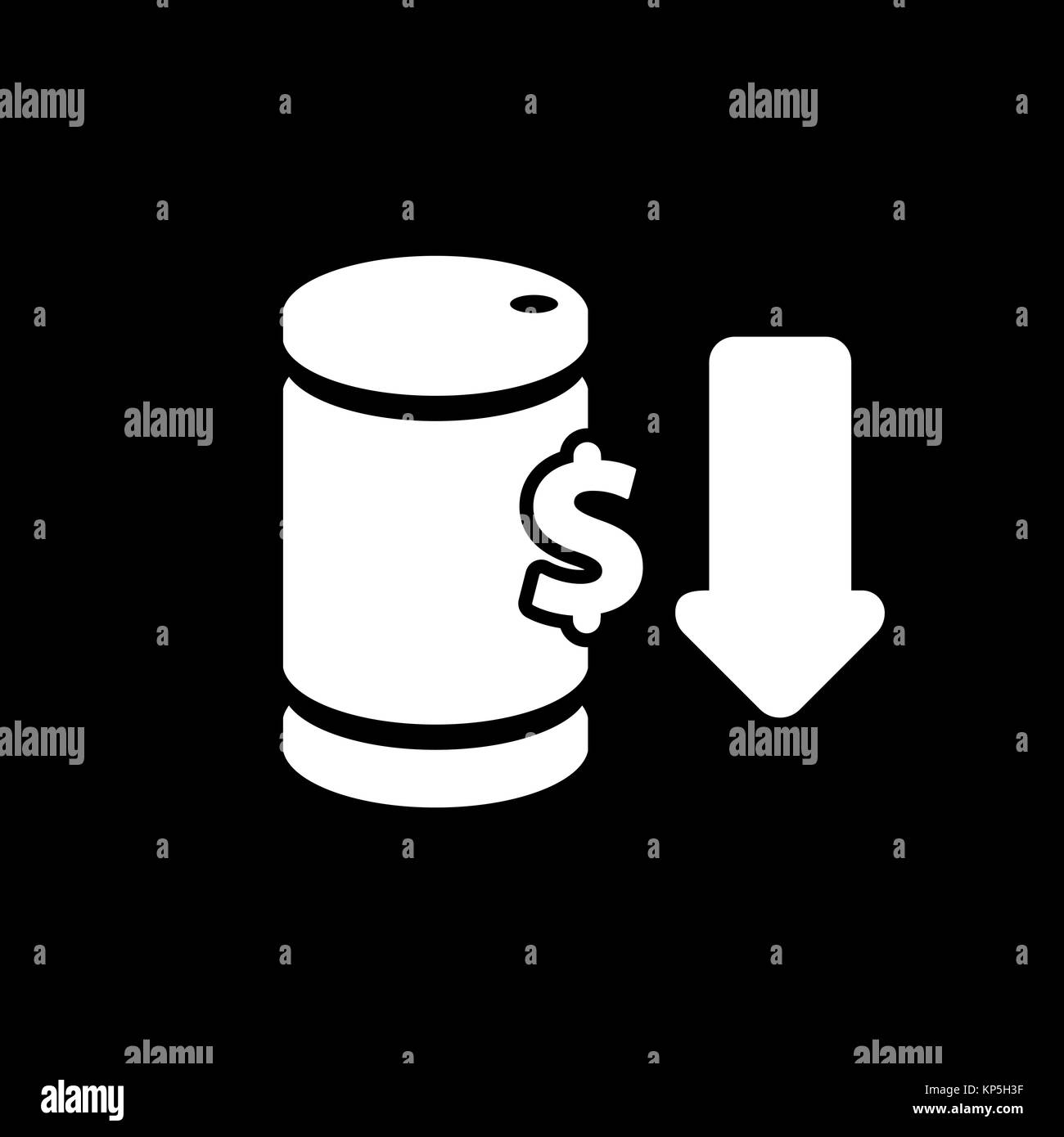 Öl Fass Symbol Vektor-Illustration für Ölpreis Prognose Präsentation. Stock Vektor