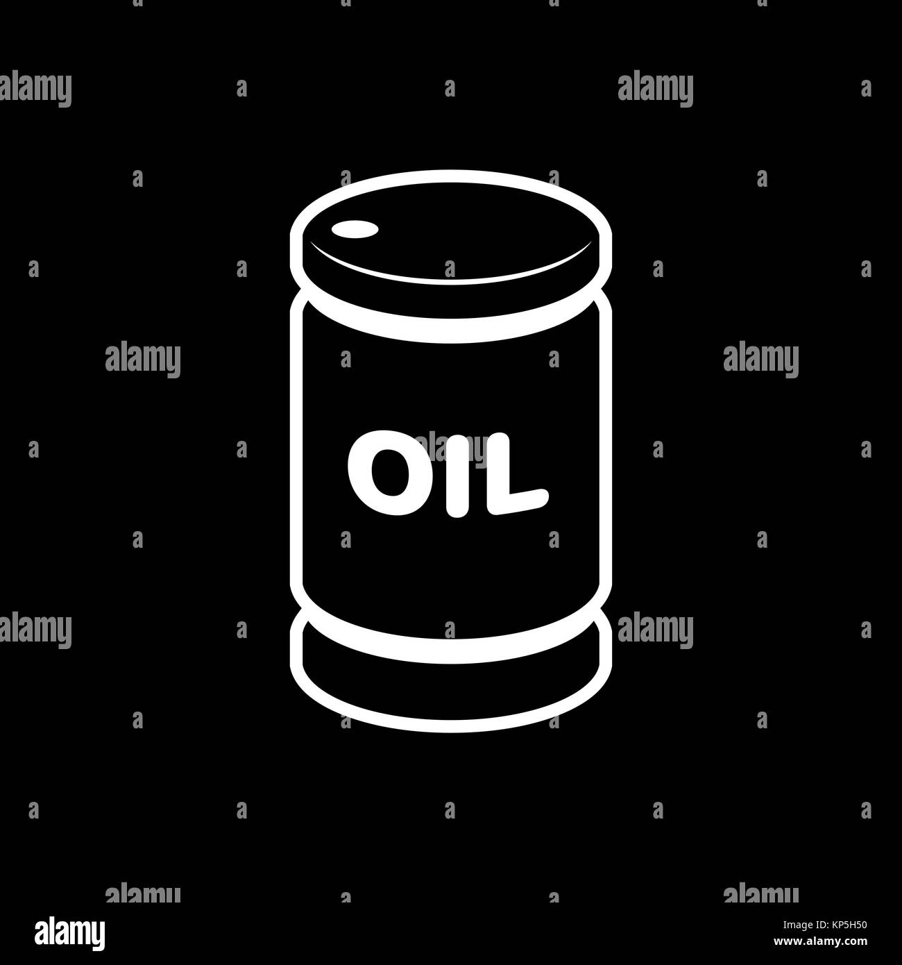 Öl Fass Symbol Vektor-Illustration für Ölpreis Prognose Präsentation. Stock Vektor