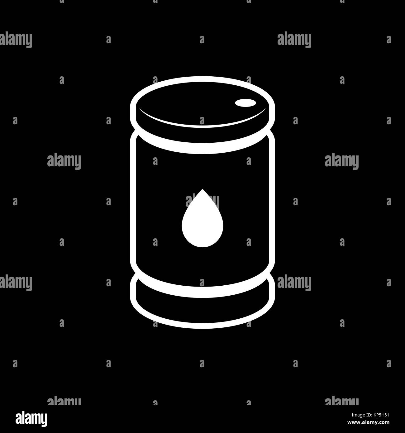 Öl Fass Symbol Vektor-Illustration für Ölpreis Prognose Präsentation. Stock Vektor