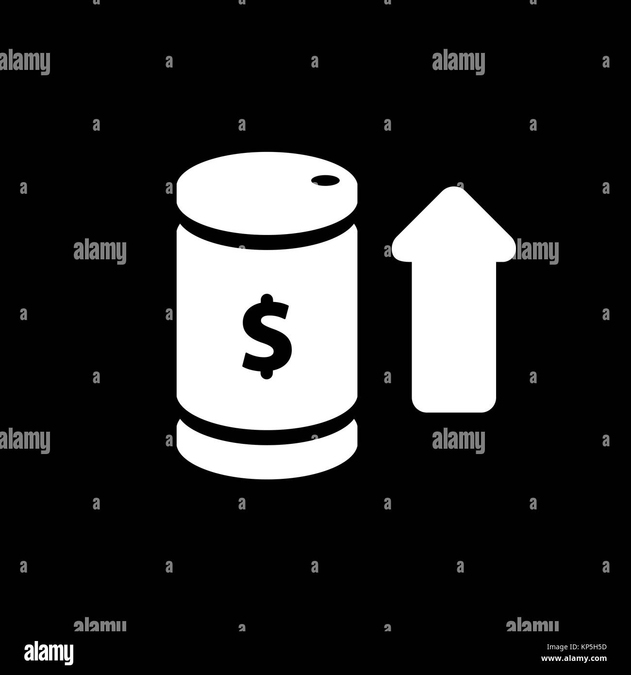 Öl Fass Symbol Vektor-Illustration für Ölpreis Prognose Präsentation. Stock Vektor