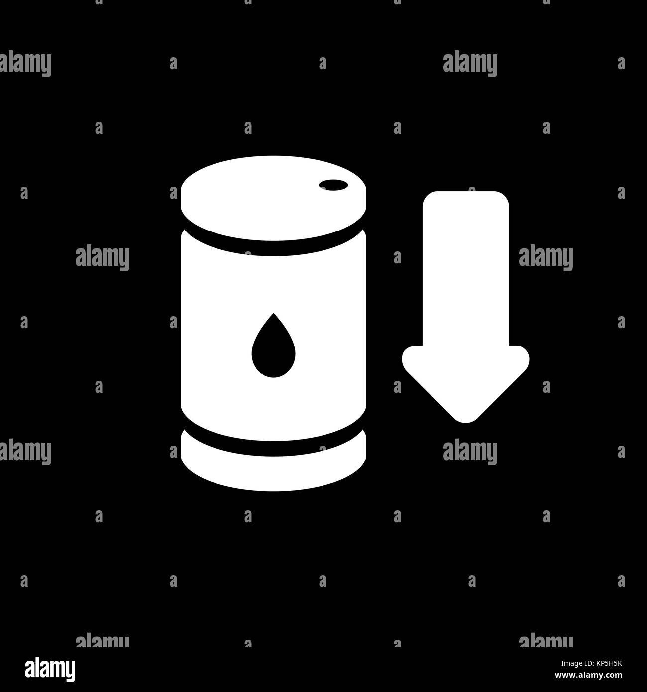 Öl Fass Symbol Vektor-Illustration für Ölpreis Prognose Präsentation. Stock Vektor