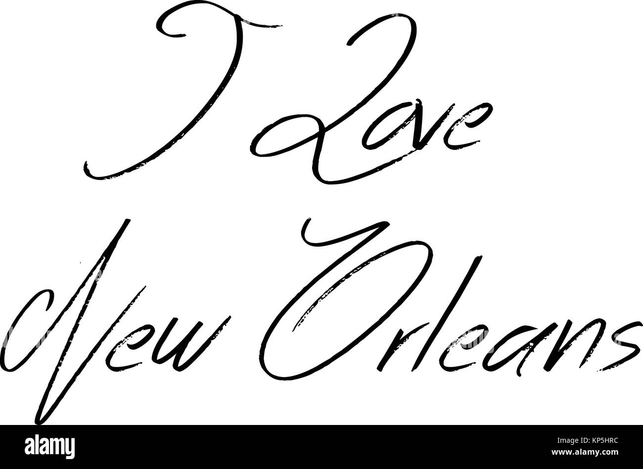 Ich liebe New Orleans text Abbildung auf weißem Hintergrund Stock Vektor
