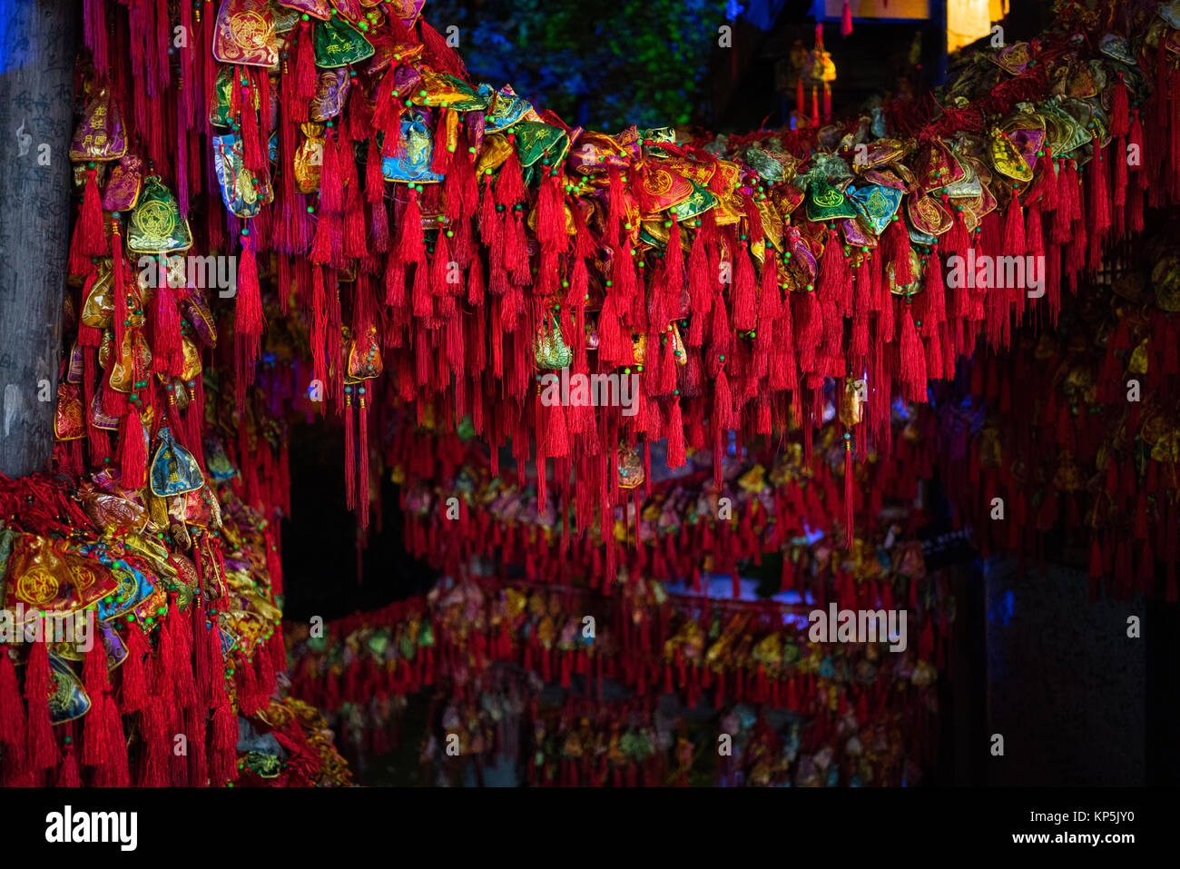 Traditionelle chinesische Dekoration Sachets zum chinesischen Neujahrsfest in Chengdu, China Stockfoto