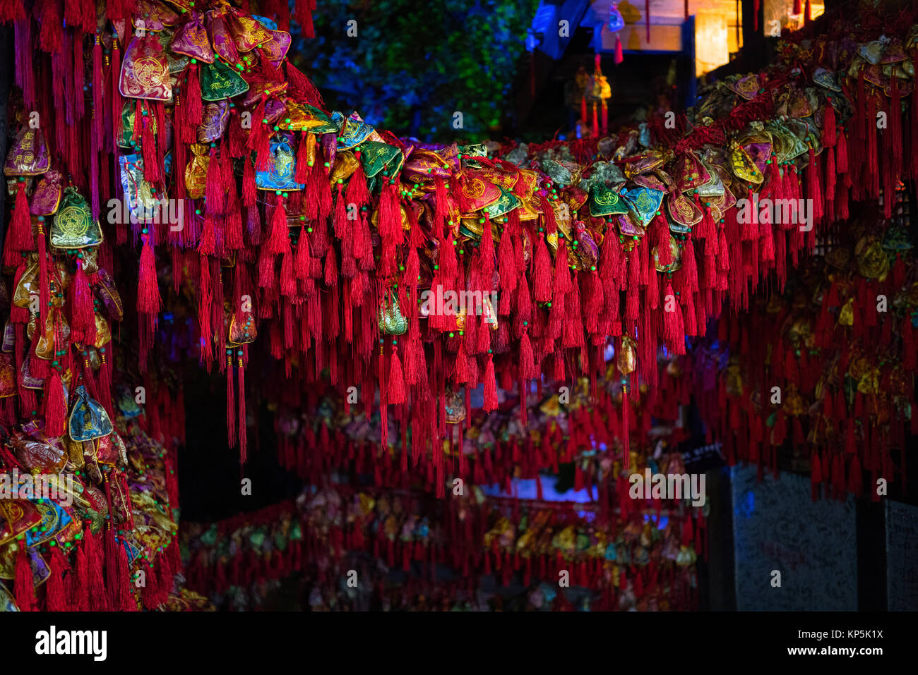 Traditionelle chinesische Dekoration Sachets zum chinesischen Neujahrsfest in Chengdu, China Stockfoto