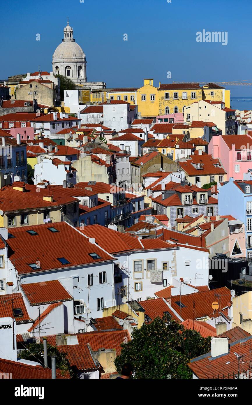 Portugal Stadtbild in der Alfama. Stockfoto