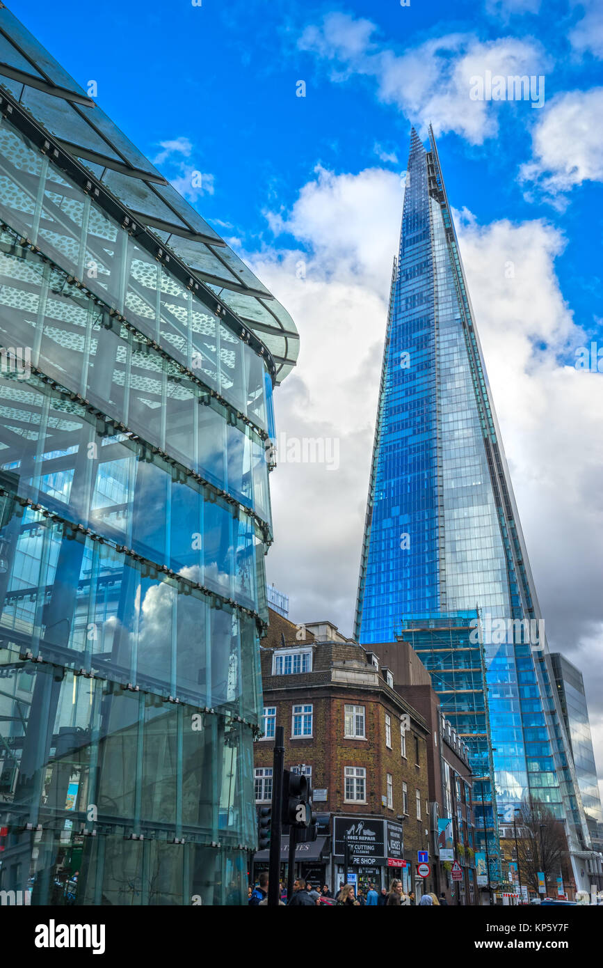 LONDON, UK, 28. Januar 2017: London und Shard, das höchste Gebäude der Stadt. Stockfoto