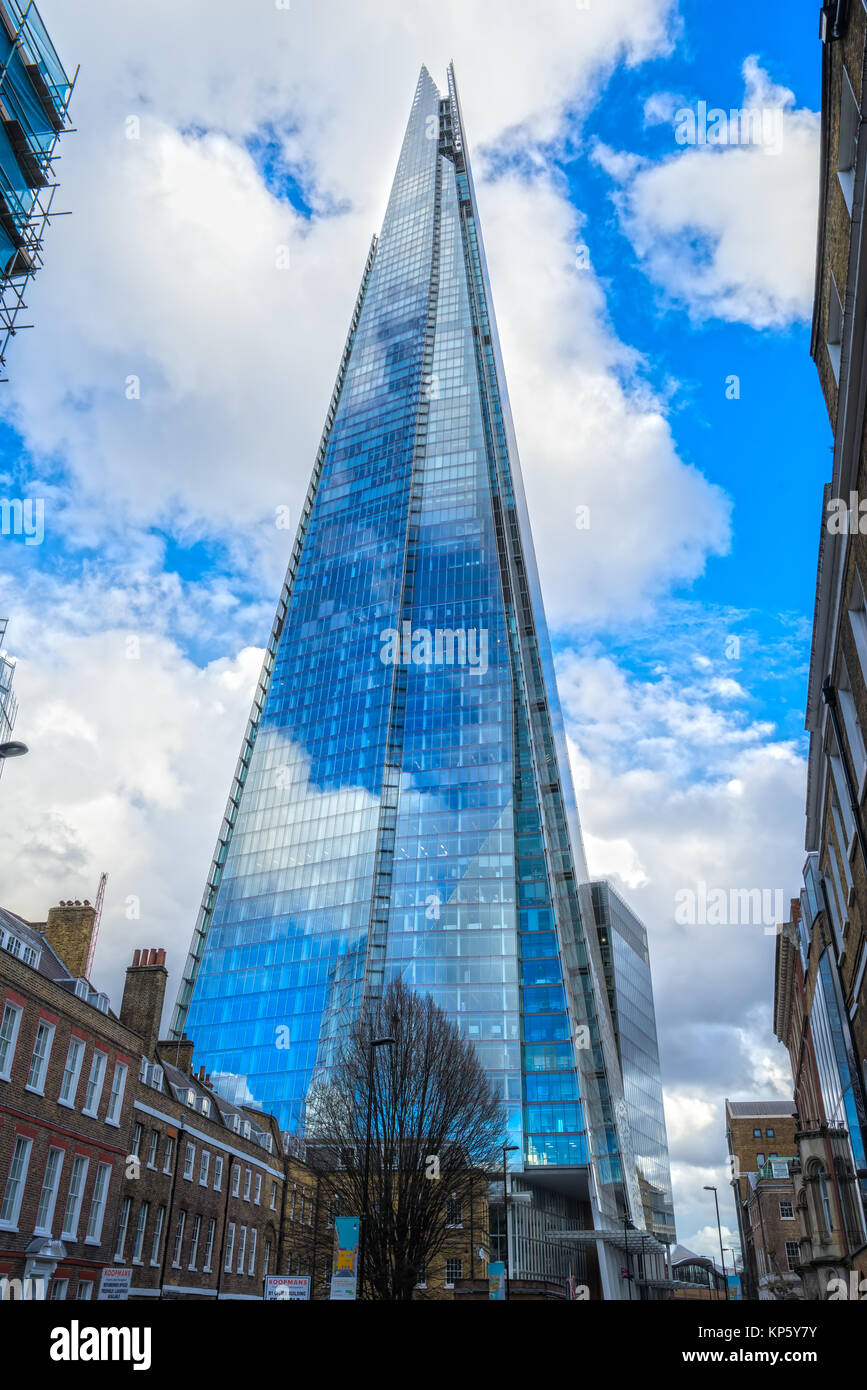LONDON, UK, 28. Januar 2017: London und Shard, das höchste Gebäude der Stadt. Stockfoto
