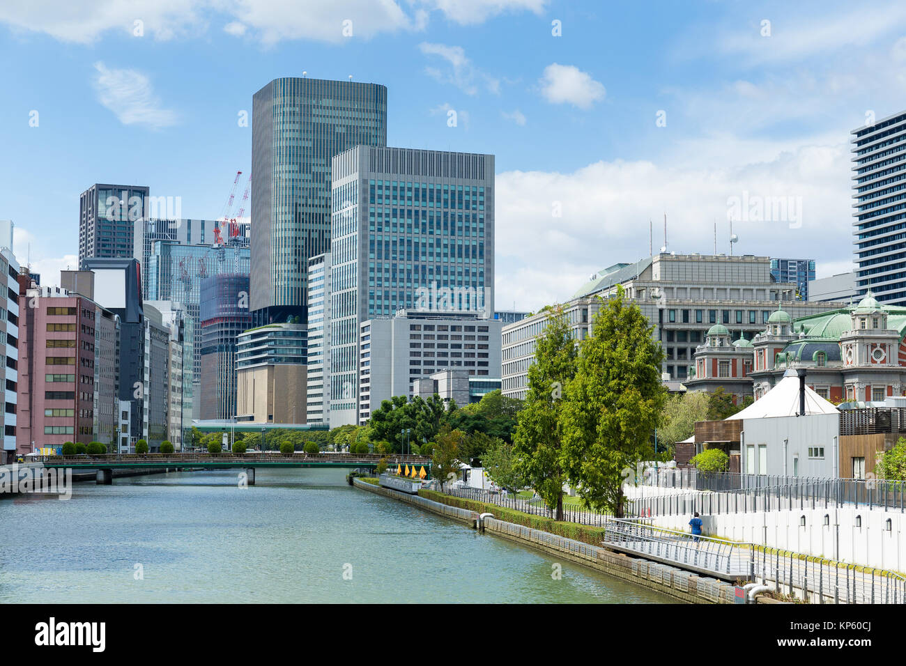 Osaka Downtown Skyline Stockfoto