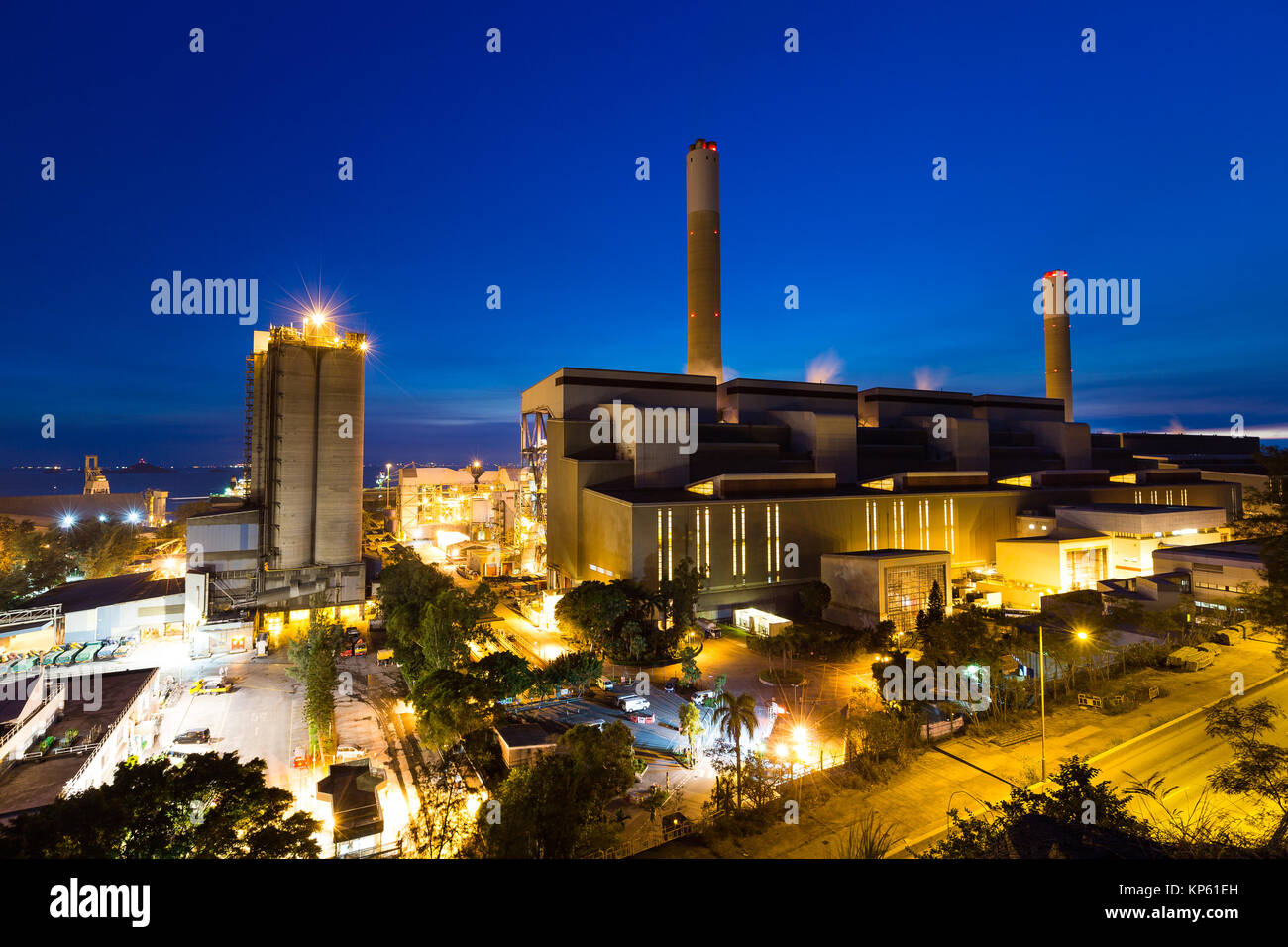 Zementfabrik Stockfoto