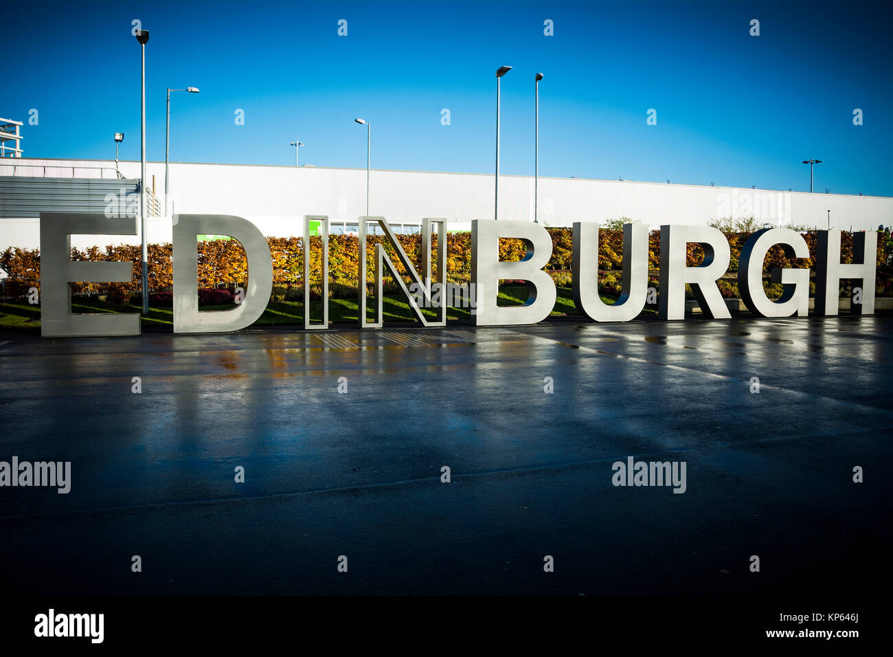 Edinburgh anmelden Gruß Besucher in der schottischen Hauptstadt Stockfoto