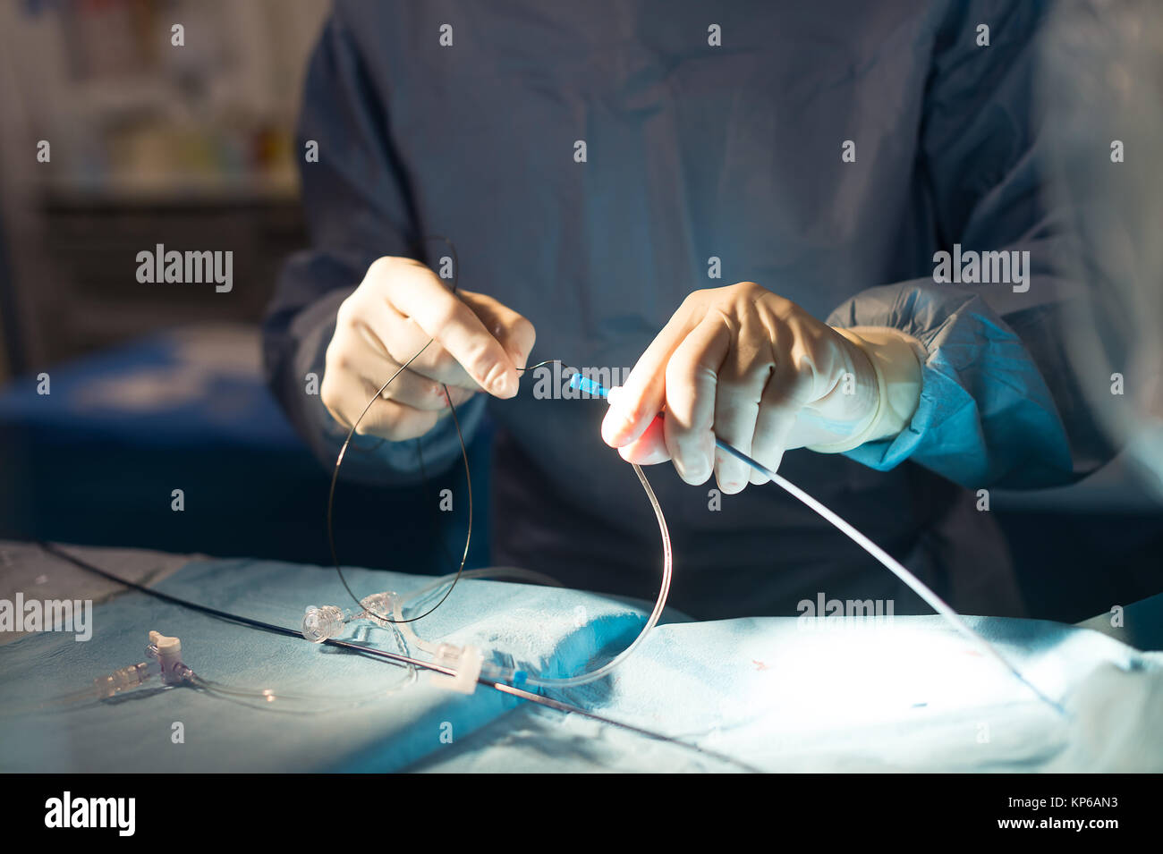 Die interventionelle Neuroradiologie Stockfoto