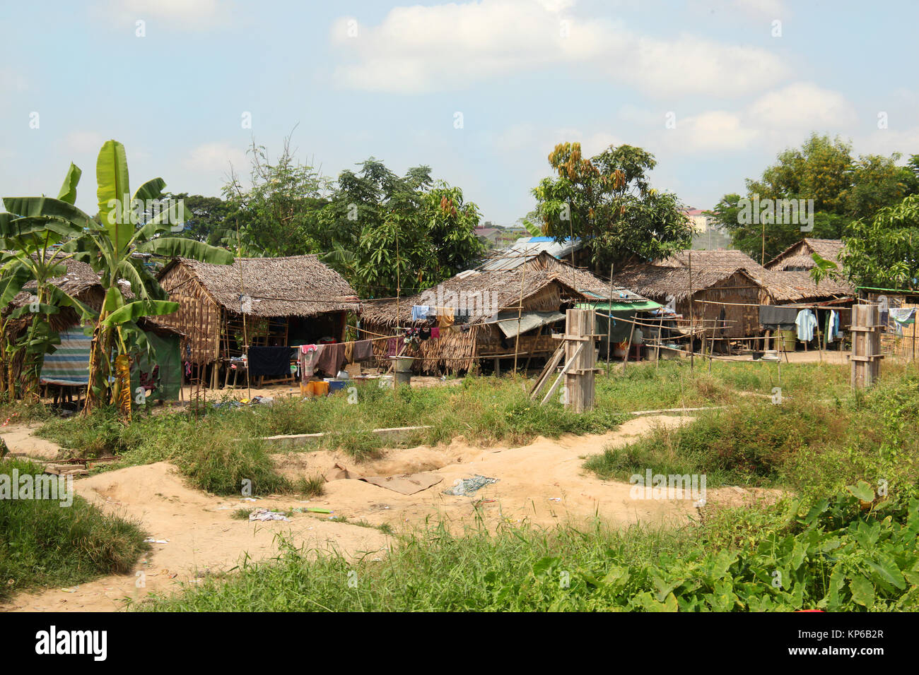 Typische Häuser der lokalen Dorf von Myanmar, Bhurma. Stockfoto