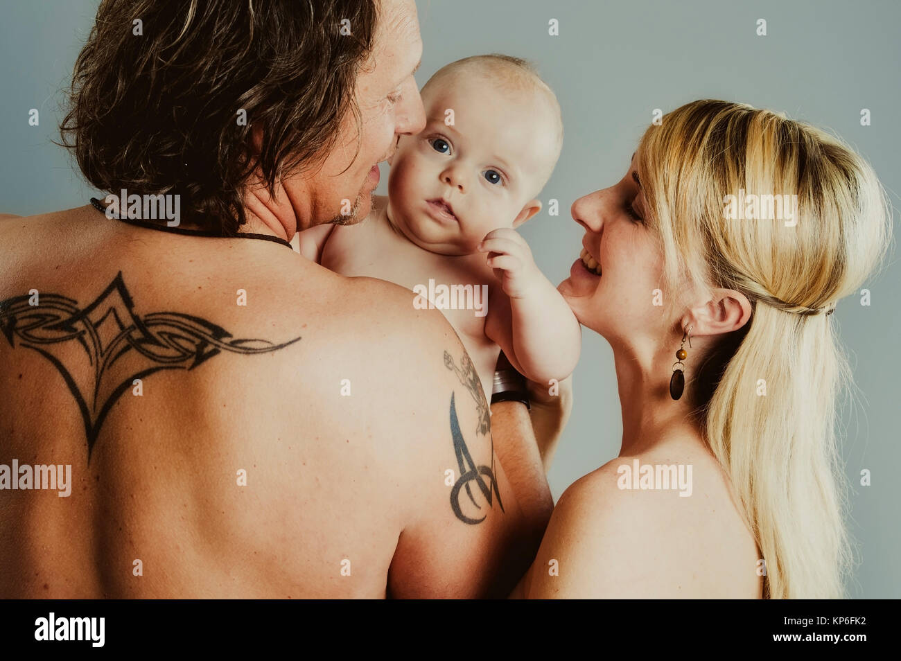Kleinfamilie - Familie Stockfoto