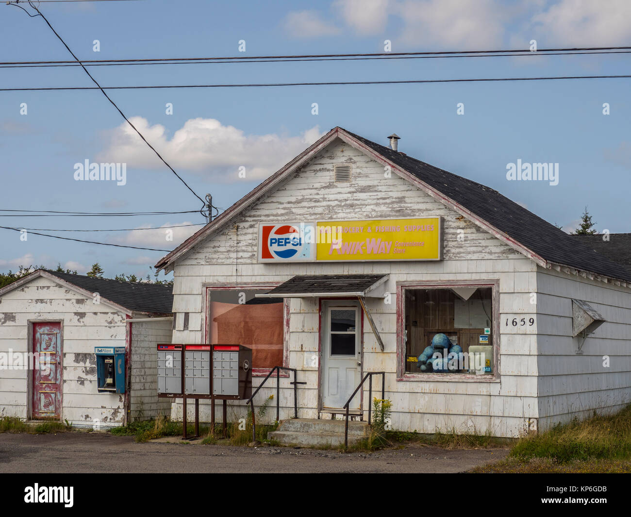 B&E Kwik-Way Convenience Store, Marie Joseph, Nova Scotia, Kanada. Stockfoto