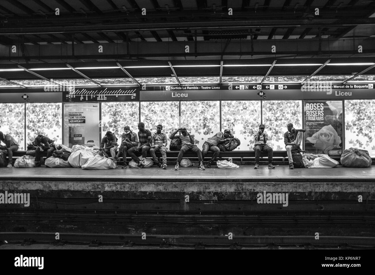 BARCELONA, SPANIEN, Espana Stockfoto