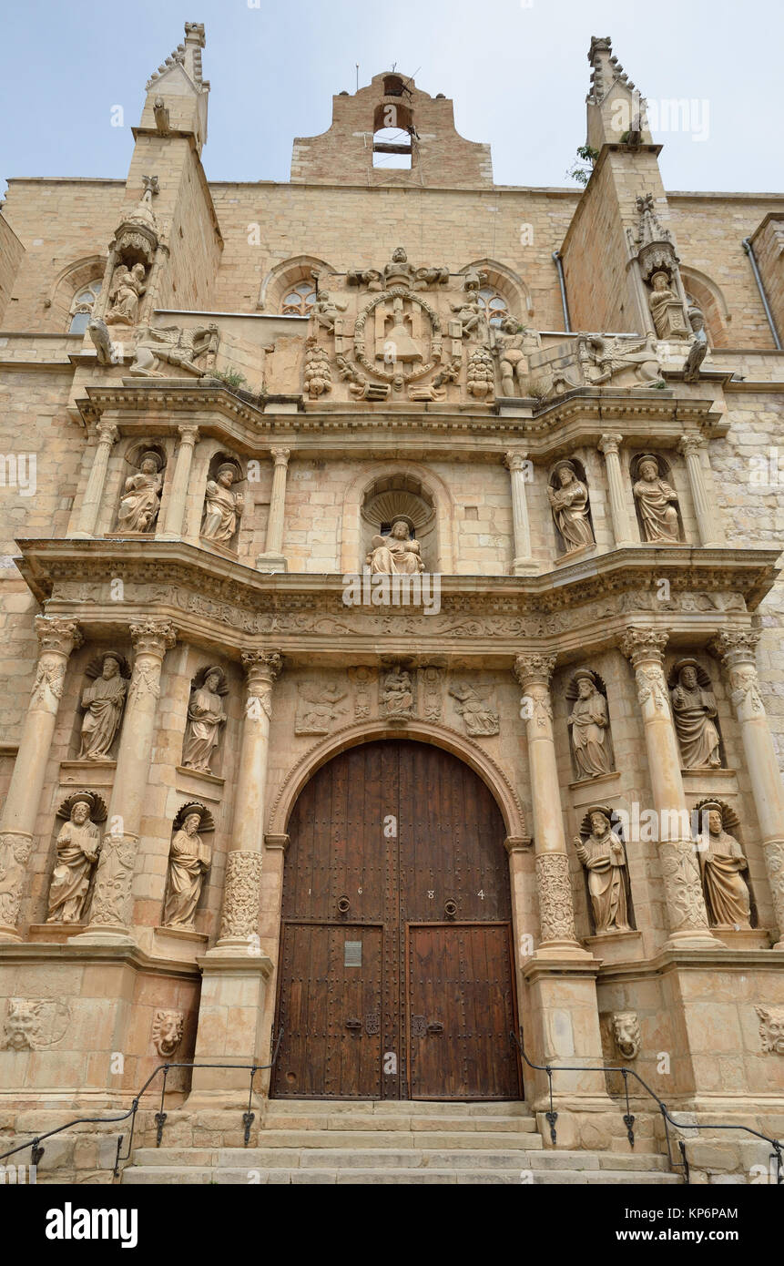 Barocke Eingang der Kirche von Santa Maria Stockfoto