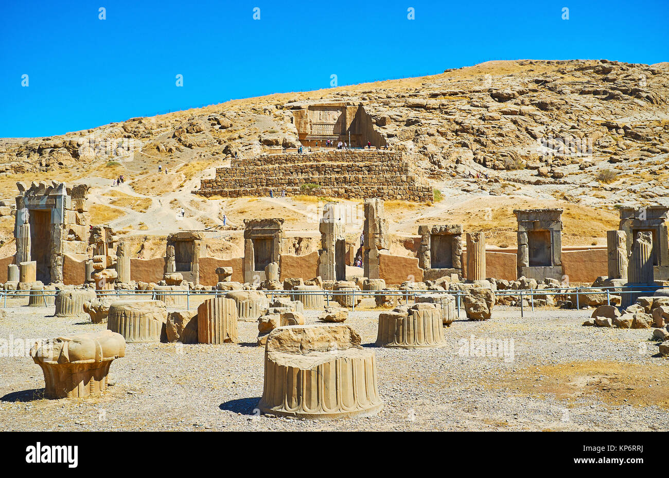 Persepolis archäologische Stätte ist interessante touristische Lage mit vielen erhaltenen Altertümer, architektonische Objekte, Iran. Stockfoto