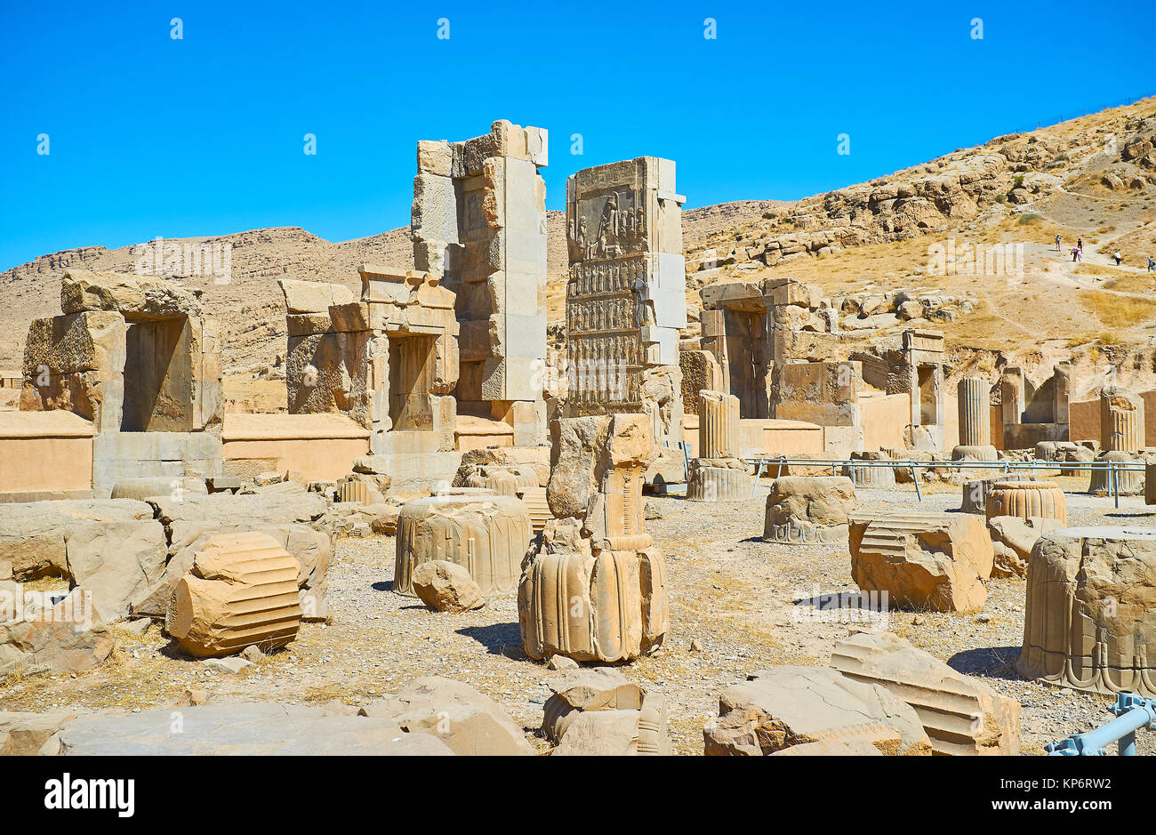 Persepolis archäologische Stätte ist der beste Platz, antike Architektur und Kunst von Persien, Iran zu entdecken. Stockfoto