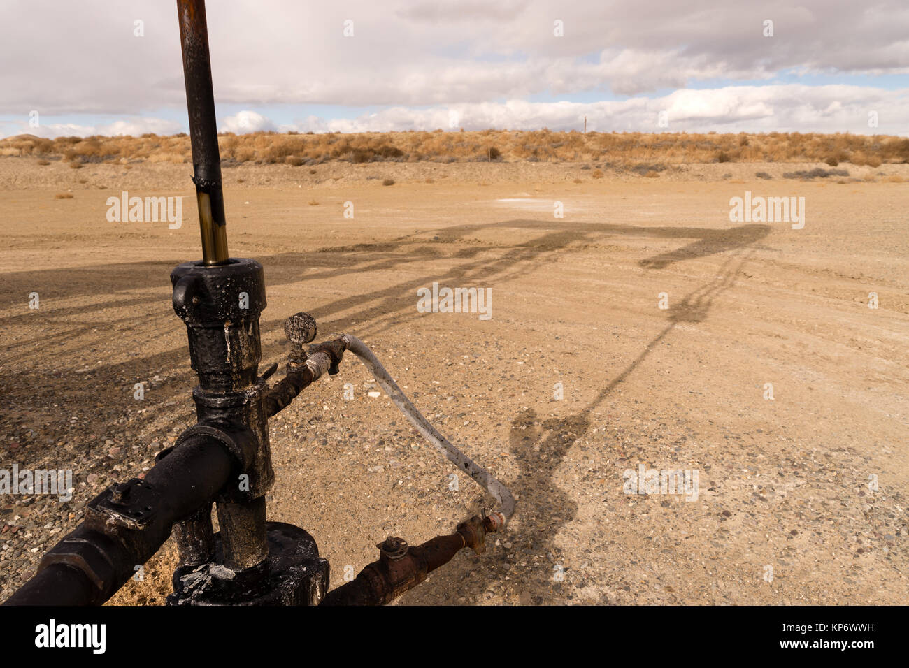 Hauptwelle Pumpe Mangel Öl Fracking Station Wyoming Stockfoto